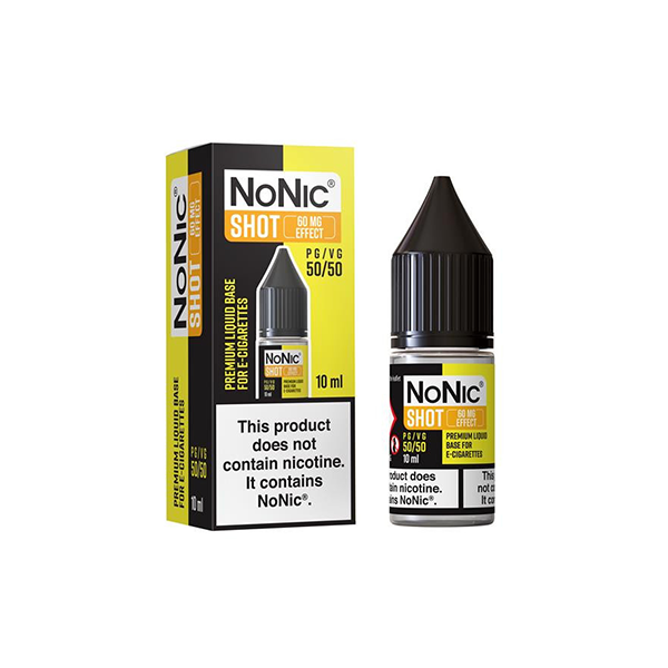 60mg Nicotine Vape Juice 60mg NoNic Shot 10ml (50VG/50PG) – Vape Squared