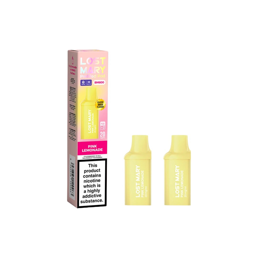 20mg Lost Mary BM600 Prefilled Replacement Pods 1200 Puffs - 2 Pcs