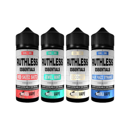 0mg Ruthless Essentials 100ml Shortfill (60VG/40PG)