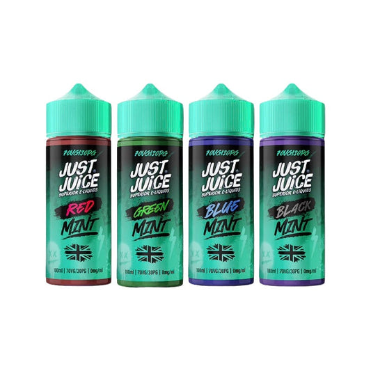 0mg Just Juice MINT 100ml Shortfill (70VG/30PG)