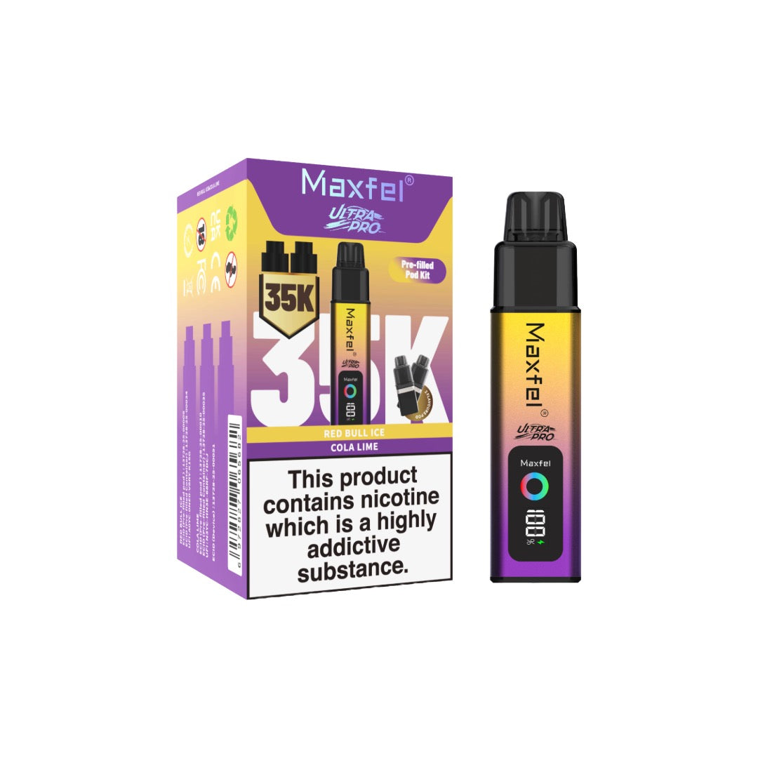 pre filled pod vapes Maxfel Ultra Pro 35k Puffs Prefilled Vape Pod Kit – Vape Squared